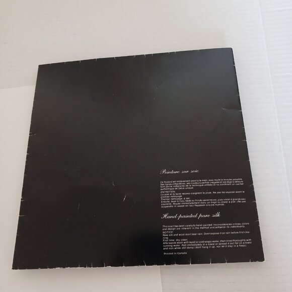 100 % Silk Scarf Made in Canada Hand Painted RARE - Picture 10 of 10